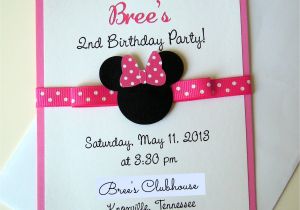Diy Birthday Invitations Templates Homemade Minnie Mouse Invitations Template Resume Builder