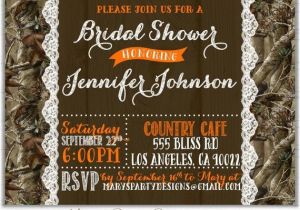Diy Camo Wedding Invitations Camo Bridal Shower Invitation Lace Wedding Hunting