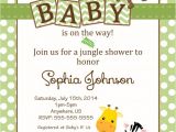 Diy Jungle theme Baby Shower Invitations Baby Shower Jungle theme Invitations