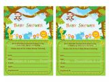 Diy Jungle theme Baby Shower Invitations Diy Safari Shower Invite Diy Jungle Baby Shower Invitation