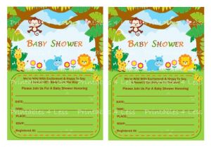 Diy Jungle theme Baby Shower Invitations Diy Safari Shower Invite Diy Jungle Baby Shower Invitation
