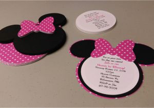 Diy Minnie Mouse Baby Shower Invitations Diy Minnie Mouse Invitations In Bold Pink and White Polka