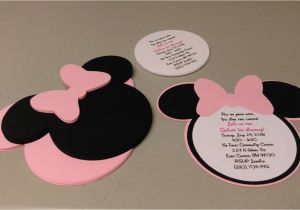 Diy Minnie Mouse Baby Shower Invitations Diy Minnie Mouse Invitations In Light Pink Birthday