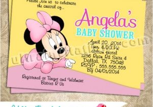 Diy Minnie Mouse Baby Shower Invitations Minnie Mouse Invites Baby Shower Diy Digital or Prints
