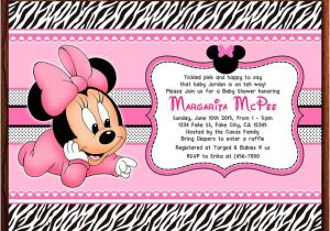 Diy Minnie Mouse Baby Shower Invitations Off Zebra and Minnie Mouse Baby Diy Printable Baby