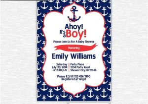 Diy Nautical Baby Shower Invitations Baby Shower Invitation 5×7 Nautical Baby Shower Diy Printable