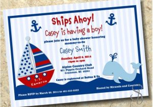 Diy Nautical Baby Shower Invitations Nautical Baby Boy Shower Invitation Diy