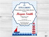 Diy Nautical Baby Shower Invitations Nautical Baby Boy Shower Invitation Diy Printable Custom