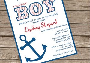 Diy Nautical Baby Shower Invitations Printable or Printed Nautical Baby Shower Invitation Lovely