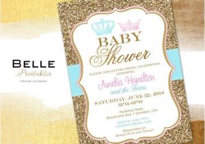 Diy Prince Baby Shower Invitations Baby Shower Invitation Prince and Princess Crown for