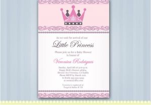 Diy Princess Baby Shower Invitations Items Similar to Personalized Little Princess Crown Royal