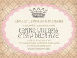 Diy Princess Baby Shower Invitations Vintage Princess Baby Shower Invitation Birthday Surprise