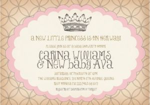 Diy Princess Baby Shower Invitations Vintage Princess Baby Shower Invitation Birthday Surprise