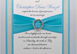 Diy Quinceanera Invitations Diy Turquoise and Silver Wedding Quinceanera Sweet by