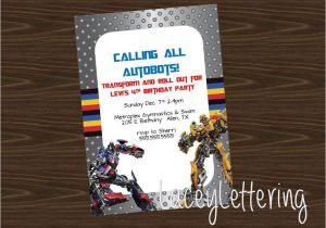 Diy Transformer Birthday Invitations Transformers Autobots Customizable Birthday Invitation Diy