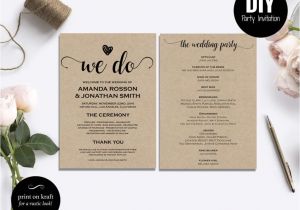 Diy Wedding Invitation software Free Rustic Wedding Invitation Templates Wedding