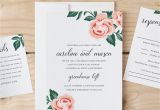 Diy Wedding Invitation Template Diy Wedding Invitation Template Colorful Floral Word or