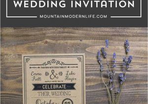 Diy Wedding Invitation Template Vintage Rustic Diy Wedding Invitation Template
