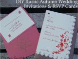Diy Wedding Invitations and Rsvp Cards Diy Autumn Wedding Invitations