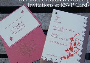 Diy Wedding Invitations and Rsvp Cards Diy Autumn Wedding Invitations