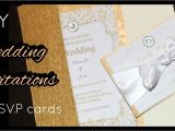 Diy Wedding Invitations and Rsvp Cards Diy How to Make Elegant Gold Wedding Invitations Rsvp