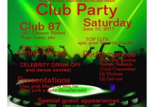 Dj Party Invitation Templates Club Dj Party Invitation 5 25" Square Invitation Card