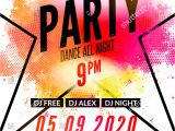 Dj Party Invitation Templates Lets Party Design Poster Night Club Stock Vector
