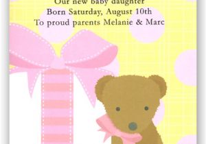Doc Milo Online Baby Shower Invitations Doc Milo Pink Baby Bear Invitation Baby Shower