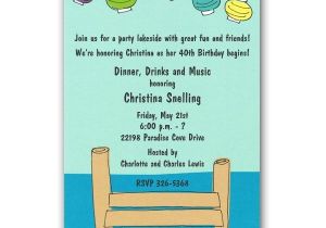 Dock Party Invitations Dock with Lights Invitations Clearance Paperstyle