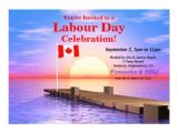 Dock Party Invitations Labour Day Party Canadian Flag On Dock 5×7 Paper