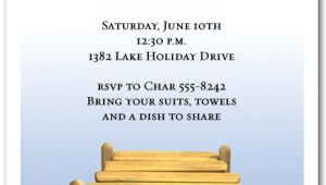 Dock Party Invitations Wood Boat Dock Party Invitations Swimming Invitations