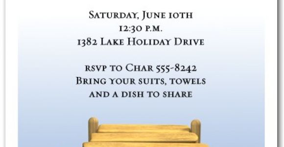 Dock Party Invitations Wood Boat Dock Party Invitations Swimming Invitations