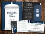 Doctor who Wedding Invitation Template Doctor who Tardis Wedding Invitation Set Personalized