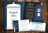 Doctor who Wedding Invites Doctor who Tardis Wedding Invitation Set Personalized