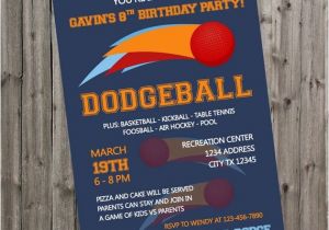 Dodgeball Birthday Party Invitations Dodgeball Birthday Invitation Dodgeball by Drummingmumdesigns