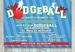 Dodgeball Birthday Party Invitations Dodgeball Party Birthday Invite