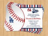 Dodger Baby Shower Invitations Any Team Baseball Dodgers Padres Red sox Angels Baby Boy