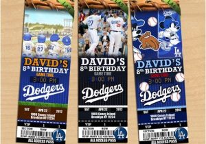 Dodger Party Invitations La Dodgers Birthday Party Invitation Ithinkparty On Artfire