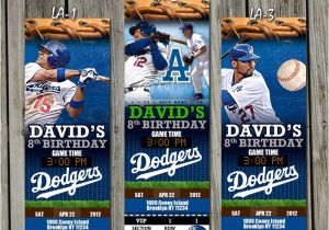 Dodger Party Invitations La Dodgers Invitation Baseball by Cardsjr On Etsy 3