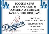 Dodger Party Invitations Los Angeles Dodgers Baseball Invitations Birthday Bachelor
