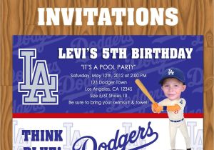 Dodger Party Invitations Los Angeles Dodgers Baseball theme Invitations by Jayarmada