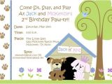 Dog Birthday Party Invitation Templates Free Dog themed Birthday Party Invitations Template Free
