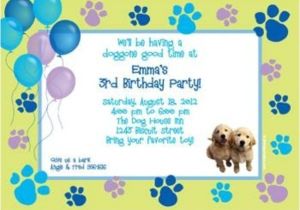 Dog Birthday Party Invitation Templates Puppy Party Personalized Invitation Each wholesale