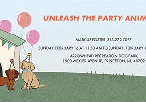 Dog Party Invitation Template Pet Party Animal themed Online Invitations Evite Com