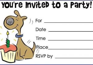 Dog Party Invitations Template Dog Birthday Invitations A Birthday Cake