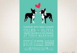 Dog Wedding Invitations Dog Wedding Invitation Boston Love Diy Digital by Lilyandjude