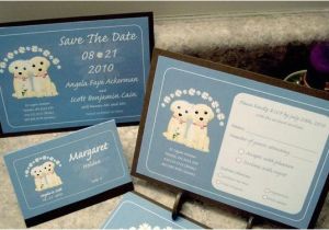 Dog Wedding Invitations Items Similar to Custom Puppy Dog Wedding Invitation Set