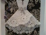 Doily Dress Bridal Shower Invitations Doily Dress Wedding Card with A Little Bling This