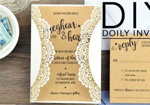 Doily Wedding Invitation Template Diy Rustic Doily Wedding Invitations Youtube