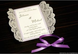 Doily Wedding Invitation Template Items Similar to 50 X Rustic Lilac Wedding Invitation